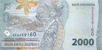 Indonesien - 2.000  Rupiah (#163b_UNC)