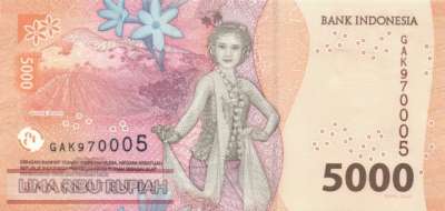 Indonesien - 5.000  Rupiah (#164a_UNC)