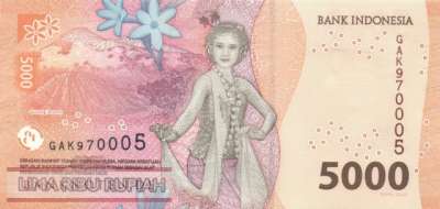 Indonesia - 5.000  Rupiah (#164a_UNC)