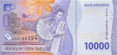 Indonesien - 10.000  Rupiah (#165d_UNC)