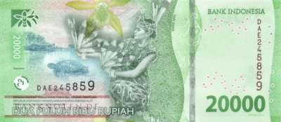 Indonesia - 20.000  Rupiah (#166a_UNC)