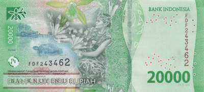 Indonesien - 20.000  Rupiah (#166e_UNC)