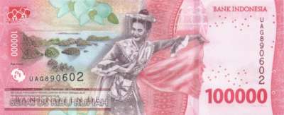 Indonesia - 100.000  Rupiah (#168a_UNC)