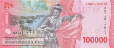 Indonesien - 100.000  Rupiah (#168d_UNC)