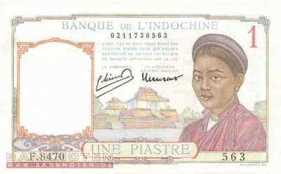 Indochina - 1  Piastre (#054c_XF)
