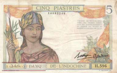 Indochina - 5  Piastres (#055c_VF)
