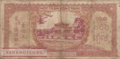 Indochina - 100  Piastres (#066_F)