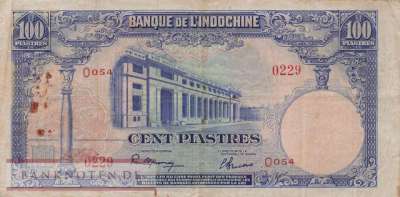 Indochina - 100  Piastres (#079a_F)