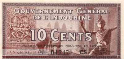 Indochina - 10  Cents (#085d_UNC)