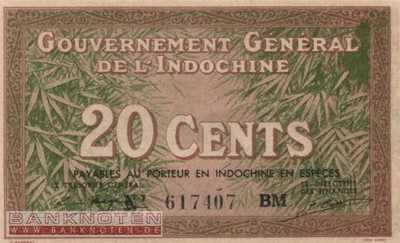 Indochina - 20  Cents (#086d_UNC)