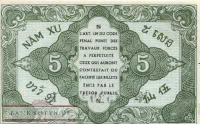 Indochina - 5  Cents (#088a-1_AU)