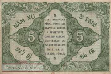 Indochina - 5  Cents (#088a-1_VF)