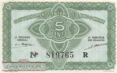 Indochina - 5  Cents (#088a-1_UNC)