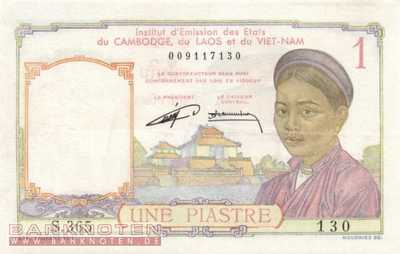 Indochina - 1  Piastre (#092_XF)