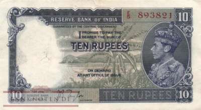 India - 10  Rupees (#019a_VF)