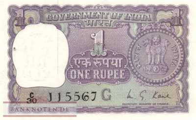 Indien - 1  Rupee (#077o_UNC)