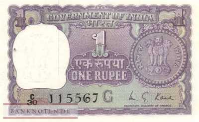 India - 1  Rupee (#077o_UNC)