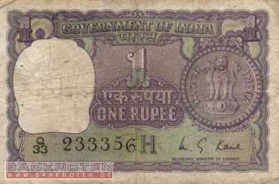 India - 1 Rupee (#077r_VG)