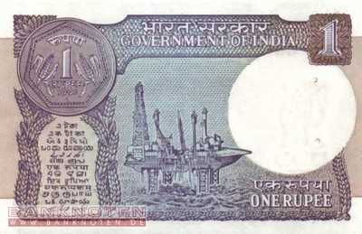 India - 1 Rupee (#078Ag_UNC)