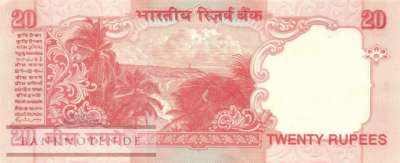 Indien - 20  Rupees (#089Ac_XF)