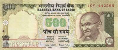 Indien - 500  Rupees (#093a_UNC)