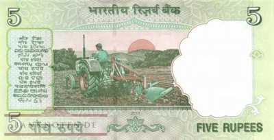 India - 5  Rupees (#094Af_UNC)