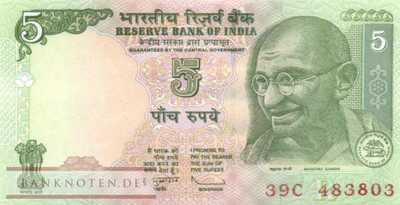India - 5  Rupees (#094Af_UNC)