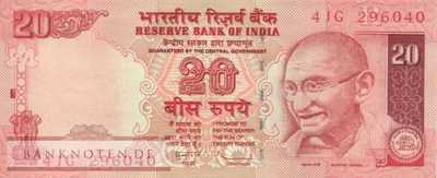 India - 20  Rupees (#096d_UNC)