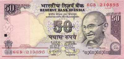 Indien - 50  Rupees (#097x_UNC)