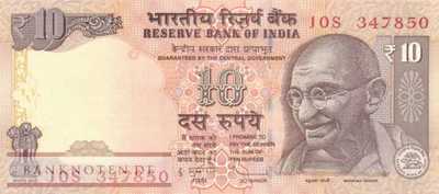 India - 10  Rupees (#102c_UNC)