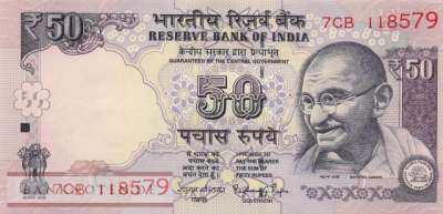 Indien - 50  Rupees (#104q_UNC)