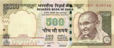 Indien - 500  Rupees (#106e_UNC)
