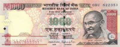 India - 1.000  Rupees (#107j_UNC)