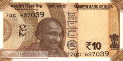 India - 10  Rupees (#109p_UNC)