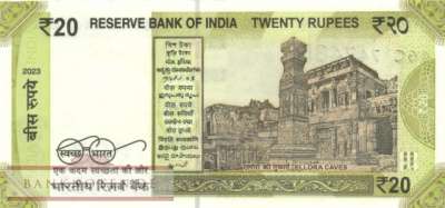 India - 20  Rupees (#110q_UNC)