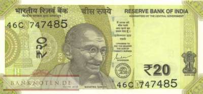 India - 20  Rupees (#110q_UNC)