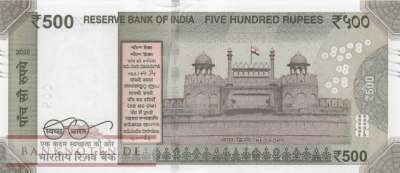 Indien - 500  Rupees (#114bl_UNC)
