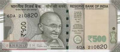 Indien - 500  Rupees (#114bl_UNC)