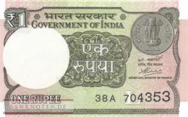 India - 1  Rupee (#117Aa_UNC)