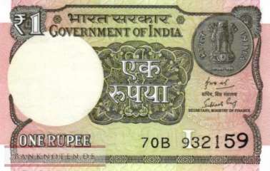 Indien - 1  Rupee (#117e_UNC)