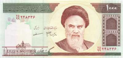 Iran - 1.000  Rials - Replacement (#143fR_UNC)