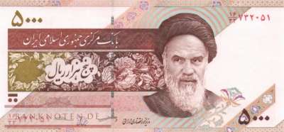 Iran - 5.000  Rials - Replacement (#152cR_UNC)