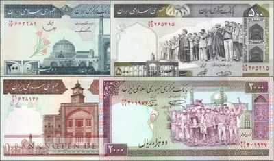 Iran: 200 - 2.000 Rials (4 Banknoten)