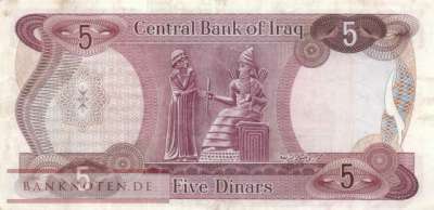 Irak - 5  Dinars (#064-2_VF)