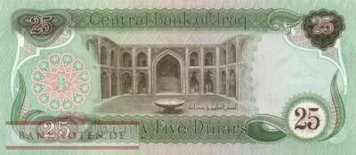 Iraq - 25  Dinars (#072-82_AU)