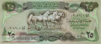 Iraq - 25  Dinars (#072-82_AU)