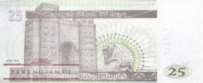 Irak - 25  Dinars (#086-1_UNC)