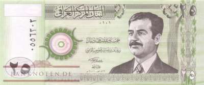Irak - 25  Dinars (#086-2_UNC)