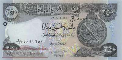 Iraq - 250  Dinars (#097c_UNC)