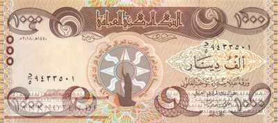 Iraq - 1.000  Dinars (#104a_UNC)